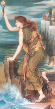 Hero Awaiting the Return of Leander Pre Raphaelite Evelyn De Morgan Oil Paintings